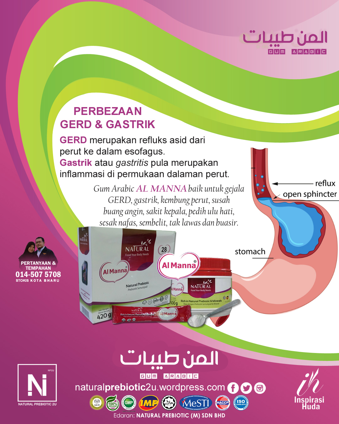 Al Manna gum arabic edaran Natural Prebiotic (M) Sdn Bhd